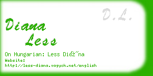 diana less business card